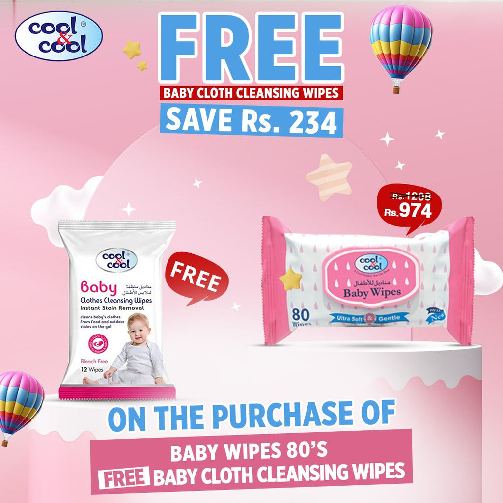 Baby wipes 80's k sath baby cloth cleansing wipes free
